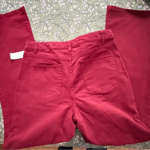 Draper James Deep Red Flare Jeans - Picture 2 of 7